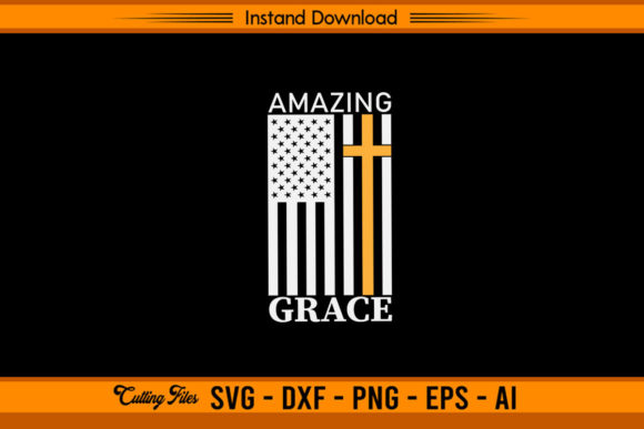 Christian Cross US Flag Amazing Grace Graphics & Crafts Review