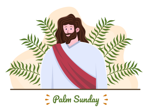 Christian Religion Holiday Palm Sunday: Graphics & Illustrations Review