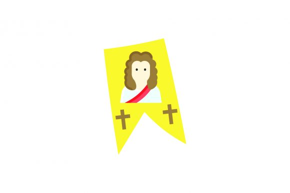 Flat Icon Easter Jesus Yellow: Graphics & Illustrations Review