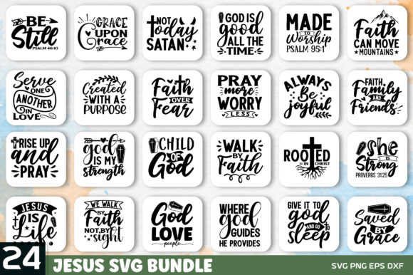God Jesus Svg Bundle: Graphics for Faith-Based Crafts