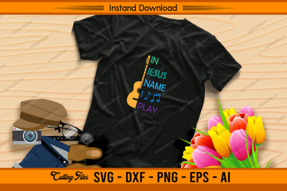 I Jesus Name I Play Guitar Graphics for Crafts & Publishing